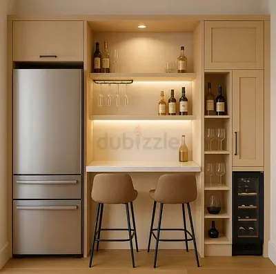 Custom-Made Sleek Kitchen Bar table