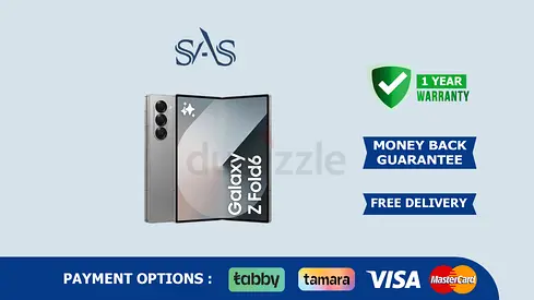 Samsung Galaxy Z Fold 6 Phone | New - Free Delivery | Warranty | 12/512GB | Silver Shadow