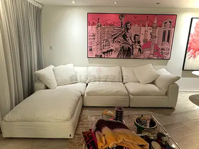 Looks great condition marina home luscious sofa with footstool