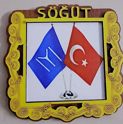 Unique Decorative Frame with Turkish and Provincial Flags