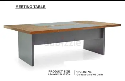 Stylish Goldoak Meeting Table with Modern Design