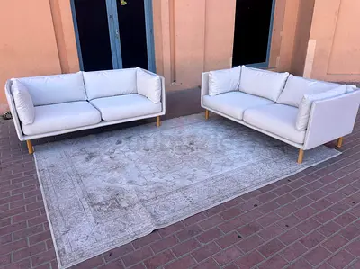 CrateBarrel 2 plus two  Sofa Beige Perfect Condition