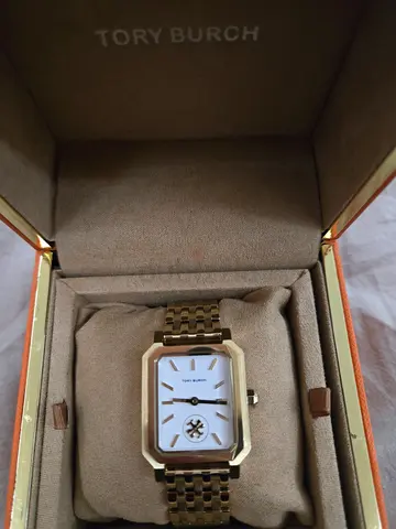 Tory Burch Robinson gold-tone stainless steel womens watch