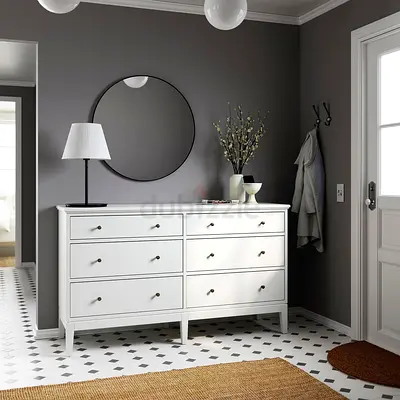 Stylish White Dresser with Minimalist Design