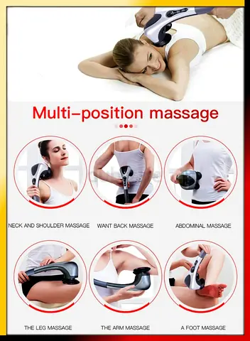 Double Head Electric Full Body Massager with Heat  Vibration