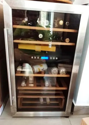 Hoover latest model 36 bottles wine fridge dual temperature wooden shelves