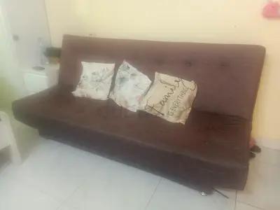 Convertible sofa cum bed cushion not included