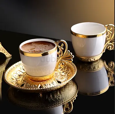 طقم فناجين قهوة جديد- غير مستخدم