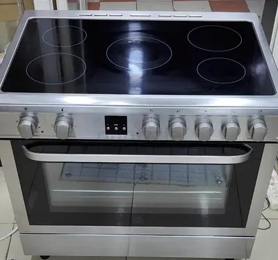 Hoover latest model electric ceramic 5 hobs cooking range oven fan stove 90x60