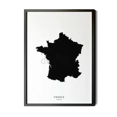 Artistic Map of France FREE DELIVERY