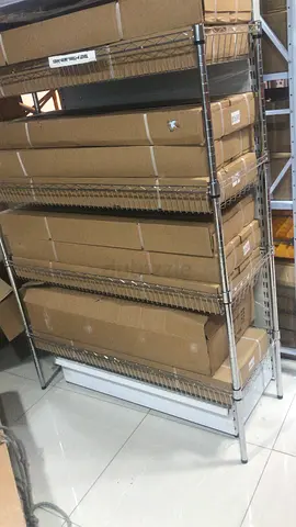 Heavy Duty Storage Racks with Cardboard Boxes chrome Stell shelf 80/35/160hight