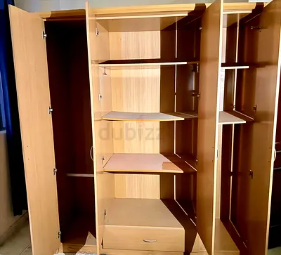 Spacious Wooden Wardrobe with Multiple Shelves