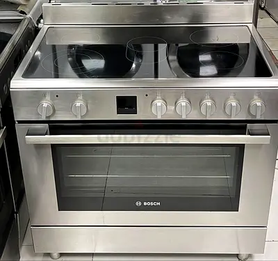 Bosch latest model 5 zone cooking range oven fan stove 90x60 digital touch timer control
