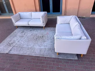 Great Condition CrateBarrel 2 + 2 Sofa Beige
