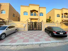 Two-storey villa for rent in Ajman, Al Yasmeen area  Second resident with air conditioners  5 master
