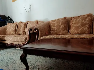 Classic Brown Sofa Set with Elegant Design