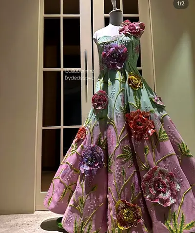 Beautiful Floral Evening Gown