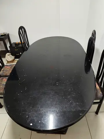 Elegant Oval Dining Table with Chairs