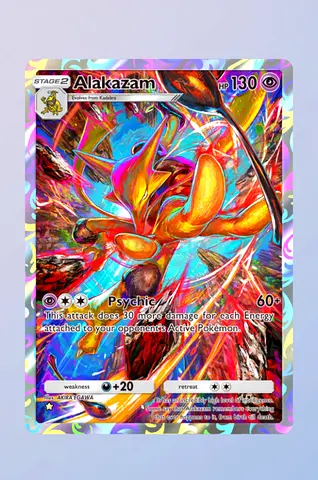 Pokemon TCG Pocket - Full Art Alakazam (1 Star) - English - Digital Card