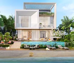 "Your exclusive maritime kingdom: 6 bedrooms opening onto your private beach... In 'the mos