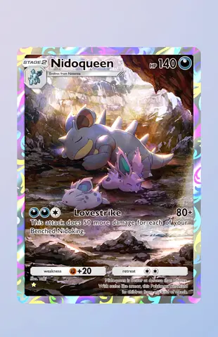 Pokemon TCG Pocket - Full Art Nidoqueen (1 Star) - English - Digital Card