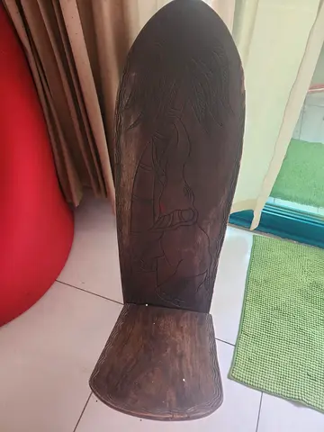 Authentic Hand-Carved Wooden Chair and Computer Table , pullout option