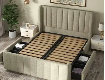 Premium high Quality 160*200 queen Bed with drawers