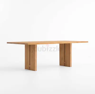 Crate  Barrel Dakota 77” Solid Wood Dining Table