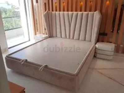 King size fabric bed