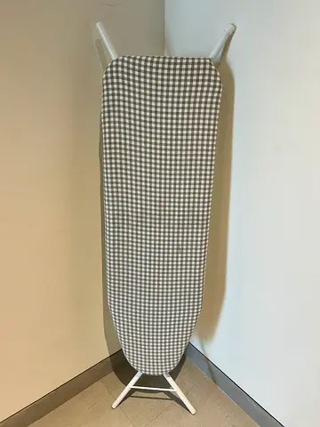 Gently Used Ironing Board with Checkered Cover