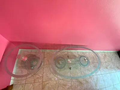 Elegant Glass Coffee Table with Unique Design