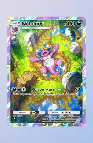 Pokemon TCG Pocket - Full Art Nidoking (1 Star) - English - Digital Card