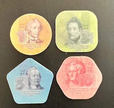 Banknotes Transnistria plastic coins