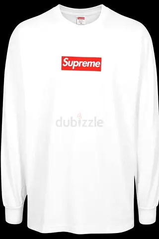 Supreme tee box logo white Large