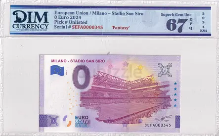European Union Milano Banknote 0 Euro 2024 DIM 70 AED