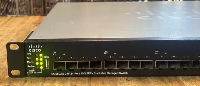 SG550XG-24F 24-Port 10G SFP+ Stackable Managed Switch