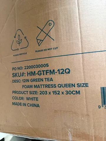 Queen Size Green Tea Foam Mattress