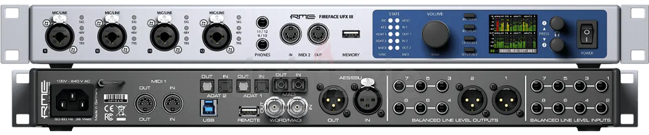 RME Fireface UFX III 188-Channel Audio Interface with USB 3.0