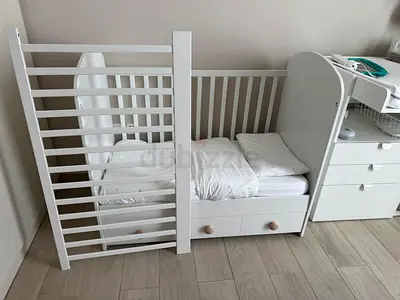 Baby cot and changer