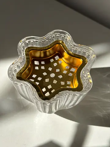 Vintage Crystal Star-Shaped Candle Holder