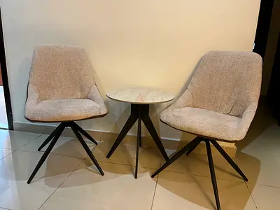 Modern Chairs with Side Table