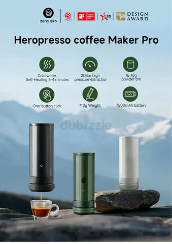 zeroHero Heropresso Pro Portable Espresso Machine 51mm- Electric Heating  20 Bar