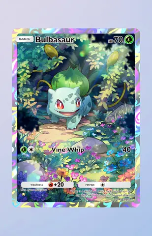 Pokemon TCG Pocket - Full Art Bulbasaur (1 Star) - English - Digital Card