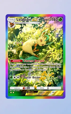 Pokemon TCG Pocket - Full Art Leafeon EX (2 Stars) - English - Digital Card