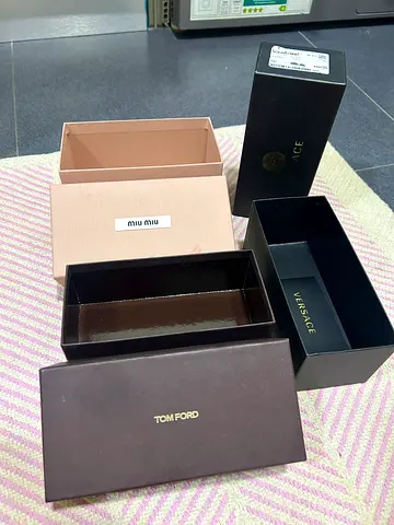 Sunglasses empty designers boxes