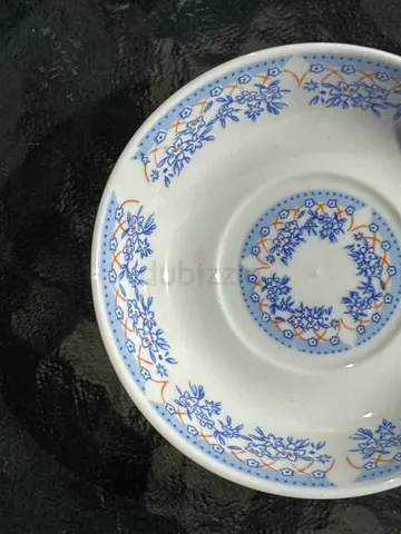10 pcs Beautiful Decorative Plate with Blue Floral Design (size: 11cm)