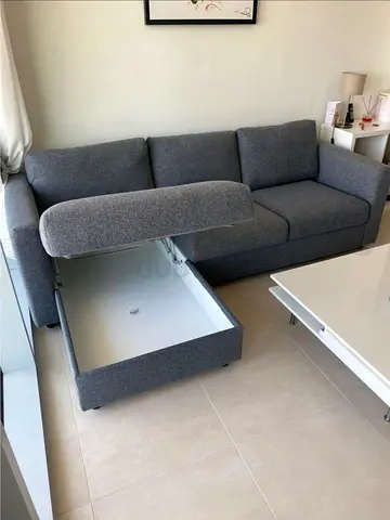 Ikeà Vimle L Shape Sofa dark gray with storage
