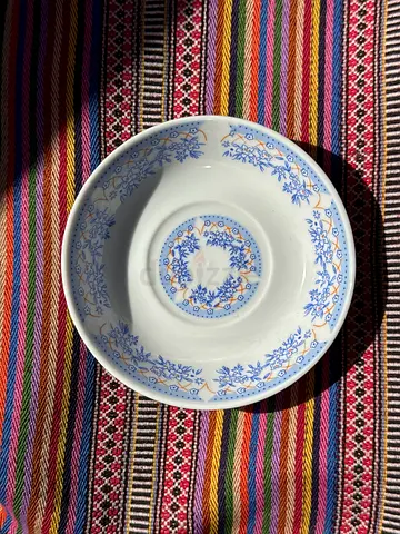 10 pcs Beautiful Decorative Plate with Blue Floral Design (size: 11cm)