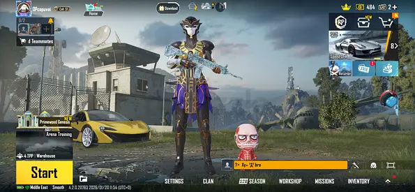 McLaren 🧊M4 Glacier MAX️x Chow Blaster SCAR-L MAX | 2X suit | AOT Mythic Companion | gun Lab 19