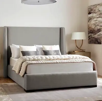 Brand New Elegant twin size Bed with Plush Headboard